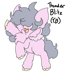 Size: 1280x1362 | Tagged: safe, artist:peachykissies, oc, oc only, pegasus, chest fluff, chubby, cute, energetic, female, filly, fluffy, freckles, genderfluid, gray, hooves, male, open mouth, pink, sibling, simple background, solo, transparent background, yellow