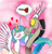 Size: 870x900 | Tagged: safe, artist:mickeymonster, discord, princess celestia, alicorn, pony, blushing, dislestia, eyes closed, female, frown, glare, heart, kissing, lip bite, male, one sided shipping, plunger, shipping, smiling, sparkles, spread wings, starboarding, straight, thought bubble, unwanted kiss, wide eyes