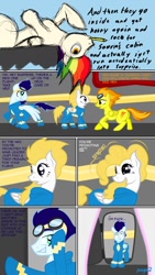 Size: 724x1280 | Tagged: safe, artist:taharon, princess celestia, soarin', spitfire, surprise, oc, alicorn, pony, comic:the wonderbolts, comic