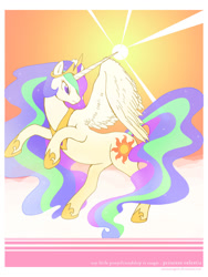 Size: 900x1200 | Tagged: safe, artist:mmmenagerie, princess celestia, alicorn, pony, female, mare, solo