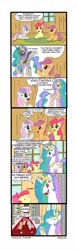 Size: 1240x4015 | Tagged: safe, artist:ciriliko, artist:frank1605, apple bloom, princess celestia, scootaloo, sweetie belle, alicorn, pony, comic, cutie mark crusaders, spanish, translation