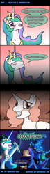 Size: 500x1735 | Tagged: safe, artist:ladyanidraws, princess celestia, princess luna, alicorn, pony, braces, comic, diploma, gamer luna