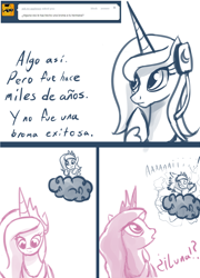 Size: 960x1335 | Tagged: safe, princess celestia, princess luna, alicorn, pony, preguntale a luna, spanish, tumblr