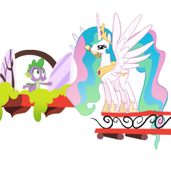 Size: 10000x10000 | Tagged: safe, artist:theaceofspadez, princess celestia, spike, alicorn, dragon, pony, absurd resolution, female