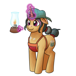 Size: 2000x2000 | Tagged: safe, artist:mkogwheel, derpibooru import, fresh coat, pony, unicorn, cute, lamp, levitation, magic, oil lamp, shading, simple background, solo, telekinesis, white background