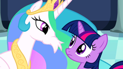 Size: 640x360 | Tagged: safe, artist:capnpea, edit, princess celestia, twilight sparkle, alicorn, pony, cthulhu