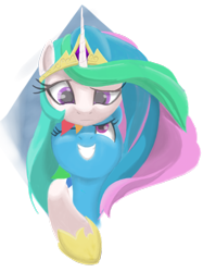 Size: 900x1202 | Tagged: safe, artist:phoreen, princess celestia, rainbow dash, alicorn, pegasus, pony, female, horn, hug, mare