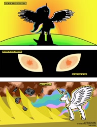 Size: 837x1093 | Tagged: safe, artist:rydelfox, princess celestia, alicorn, pony, comic, female, jonathan coulton