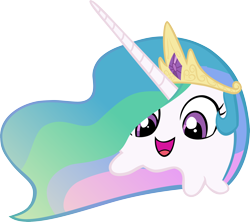 Size: 5000x4449 | Tagged: safe, artist:crisx3, princess celestia, alicorn, pony, absurd resolution, blob, brain slug, futurama, simple background, solo, transparent background, vector, wat