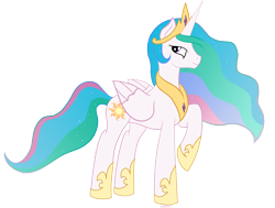 Size: 5072x3832 | Tagged: safe, artist:maykoptracer, princess celestia, alicorn, pony, female, mare, simple background, solo, transparent background, vector