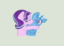 Size: 1024x746 | Tagged: safe, artist:derpismylife45, derpibooru import, starlight glimmer, trixie, pony, female, lesbian, shipping, startrix