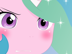 Size: 2675x2009 | Tagged: safe, artist:yuki endo, princess celestia, anthro, ambiguous facial structure, face, gununu, high res, meme, reaction image