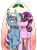 Size: 900x1202 | Tagged: safe, artist:inuhoshi-to-darkpen, derpibooru import, starlight glimmer, trixie, pony, unicorn, blushing, chest fluff, eyes closed, female, glowing horn, holly, holly mistaken for mistletoe, kissing, lesbian, magic, mare, mistleholly, shipping, simple background, smiling, startrix, telekinesis, transparent background, unshorn fetlocks