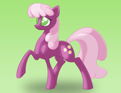 Size: 1500x1150 | Tagged: safe, artist:kridershot, cheerilee, earth pony, pony, female, green background, mare, no pupils, raised hoof, simple background, solo