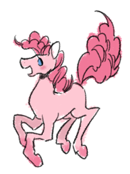 Size: 500x666 | Tagged: safe, artist:bartolomeus_, pinkie pie, earth pony, pony, simple background, sketch, solo, white background