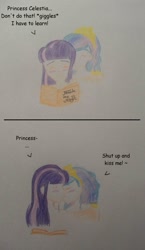 Size: 900x1553 | Tagged: safe, artist:feypandora, princess celestia, twilight sparkle, comic, female, humanized, lesbian, shipping, twilestia