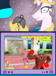 Size: 563x769 | Tagged: safe, princess celestia, alicorn, pony, dat butt, exploitable meme, meme, muscle march, princess molestia, tv meme, wat