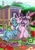 Size: 722x1024 | Tagged: safe, artist:inuhoshi-to-darkpen, derpibooru import, starlight glimmer, trixie, twilight sparkle, twilight sparkle (alicorn), alicorn, pony, unicorn, fanfic:hearts in the right places, cover art, eyes closed, fanfic, fanfic art, fanfic cover, feathered fetlocks, female, flower, glowing horn, hearts and hooves day, lesbian, magic, mare, raised hoof, rose, shipping, side hug, startrix, telekinesis, trixie's wagon, unshorn fetlocks, wine bottle, winningverse