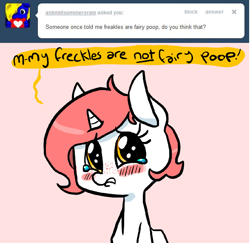 Size: 588x572 | Tagged: safe, princess celestia, alicorn, pony, crying, freckles, little lestie, tumblr