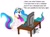 Size: 711x533 | Tagged: safe, artist:liebatron, princess celestia, alicorn, pony, computer, computer mouse, desk, desktop, keyboard, solo