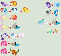 Size: 1930x1765 | Tagged: safe, artist:koori-tora, derpibooru import, big macintosh, discord, dj pon-3, fancypants, fleur-de-lis, fluttershy, octavia melody, pinkie pie, prince rutherford, princess celestia, rainbow dash, rarity, soarin', spitfire, starlight glimmer, sunburst, tree hugger, trixie, twilight sparkle, twilight sparkle (alicorn), vinyl scratch, zephyr breeze, alicorn, earth pony, pegasus, pony, unicorn, discopie, discord gets all the mares, discoshy, discoshylestia, dislestia, fancyfleur, female, fluttermac, fluttershy gets all the stallions, lesbian, male, pinkie pie gets all the stallions, pinkieford, raripants, scratchtavia, shipping, soarindash, soarinfire, startrix, straight, twiburst, zephyrhugger