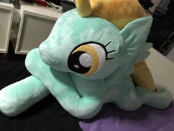 Size: 4032x3024 | Tagged: safe, lightning dust, pony, blanket, giant pony, irl, macro, photo, plushie