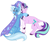 Size: 738x613 | Tagged: safe, artist:wanderingpegasus, derpibooru import, starlight glimmer, trixie, classical unicorn, pony, unicorn, blaze (coat marking), cloven hooves, curved horn, female, happy, hug, leonine tail, lesbian, mare, shipping, simple background, smiling, socks (coat marking), startrix, unshorn fetlocks, white background