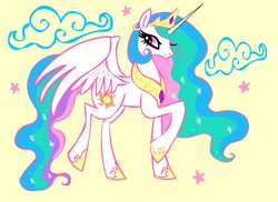 Size: 2421x1763 | Tagged: safe, artist:termanianstar, princess celestia, alicorn, pony, crown, female, horn, mare, solo