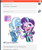 Size: 542x639 | Tagged: safe, artist:tylerdashart, derpibooru import, starlight glimmer, trixie, anthro, unicorn, blushing, clothes, equestria girls outfit, female, holding hands, jacket, kissing, lesbian, open mouth, shipping, shirt, simple background, startrix, sweat, tumblr, tumblr 2018 nsfw purge, tumblr drama, white background
