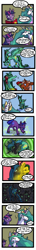 Size: 450x3162 | Tagged: safe, artist:lucheek, princess celestia, queen chrysalis, twilight sparkle, alicorn, changeling, changeling queen, pony, comic