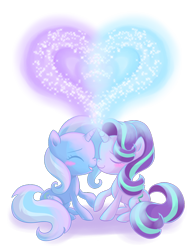 Size: 796x1013 | Tagged: safe, artist:rosey-raven, derpibooru import, starlight glimmer, trixie, pony, unicorn, blushing, cute, diatrixes, eyes closed, female, glimmerbetes, lesbian, mare, shipping, startrix