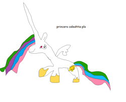 Size: 1022x828 | Tagged: safe, princess celestia, alicorn, pony, comic sans, ms paint, solo, stylistic suck