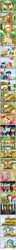 Size: 700x10650 | Tagged: safe, artist:crimsonbugeye, artist:nnxmnd, apple bloom, bon bon, flam, flim, fluttershy, lyra heartstrings, pinkie pie, princess celestia, rainbow dash, rarity, sweetie drops, alicorn, earth pony, pegasus, pony, unicorn, the super speedy cider squeezy 6000, comic, flim flam brothers, spanish, translation