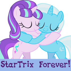 Size: 500x500 | Tagged: safe, derpibooru import, starlight glimmer, trixie, pony, female, lesbian, shipping, startrix