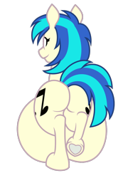 Size: 900x1250 | Tagged: safe, artist:slimeyjenkins, dj pon-3, vinyl scratch, pony, unicorn, belly, hyper, hyper pregnancy, impossibly large belly, pregnant, solo, underhoof