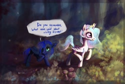 Size: 3306x2203 | Tagged: safe, artist:nayshie, princess celestia, princess luna, alicorn, pony, comic, filly