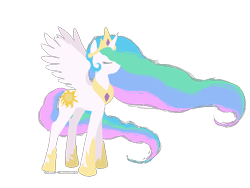 Size: 800x600 | Tagged: safe, artist:misshikari, princess celestia, alicorn, pony, crown, female, horn, mare, solo