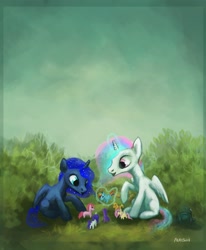 Size: 2637x3200 | Tagged: safe, artist:nayshie, princess celestia, princess luna, alicorn, pony, crown, female, horn, mare, siblings, sisters