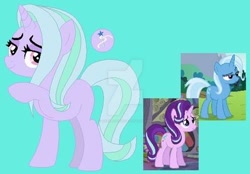 Size: 400x278 | Tagged: safe, artist:marblesongs, derpibooru import, starlight glimmer, trixie, female, fusion, lesbian, shipping, startrix