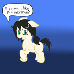 Size: 576x576 | Tagged: safe, artist:scraggleman, oc, oc:floor bored, earth pony, pony, bags under eyes, female, filly, pigtails, raised hoof, solo, speech bubble, text