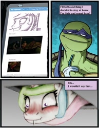 Size: 673x870 | Tagged: safe, princess celestia, alicorn, pony, ceiling pony, comic, donatello, leonardo, michelangelo, princess molestia, raphael, teenage mutant ninja turtles, tmnt 2012