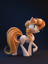 Size: 1536x2032 | Tagged: safe, artist:v747, oc, oc only, oc:lene, 3d, blender, looking back, raised hoof, side view, solo