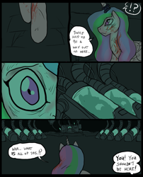 Size: 827x1025 | Tagged: safe, artist:metal-kitty, princess celestia, alicorn, pony, comic:mlp project, comic, cryopod, starflare