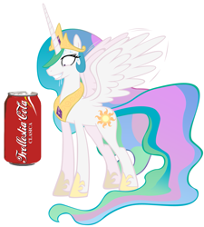 Size: 1255x1392 | Tagged: safe, artist:mercenario1945, princess celestia, alicorn, pony, female, horn, mare, solo, trollestia