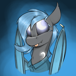 Size: 750x750 | Tagged: safe, artist:sinrar, derpibooru import, oc, oc:moonie, bat pony, pony, bust, commission, folded wings, portrait, simple background, solo, wings