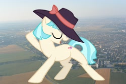 Size: 3540x2370 | Tagged: safe, artist:jerryakira79, coco pommel, earth pony, pony, female, giant pony, giantess, highrise ponies, irl, macro, michael jackson reference, photo