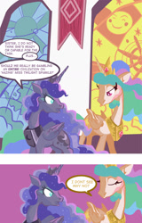 Size: 900x1404 | Tagged: safe, artist:dunnstar, princess celestia, princess luna, alicorn, pony, comic, crown, female, horn, jewelry, mare, regalia, siblings, sisters