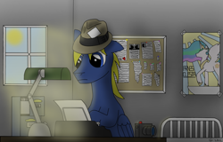 Size: 900x576 | Tagged: safe, artist:captainlackwit, princess celestia, oc, alicorn, pegasus, pony, camera, hat, journalist, newspaper, reporter, tab lloyd, typewriter, typing, writer