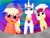 Size: 800x600 | Tagged: safe, apple bloom, applejack, princess celestia, alicorn, earth pony, pony, alex warlorn, fanfic, fanfic art, pony pov series, reharmonized ponies, swimming pool, well of truth