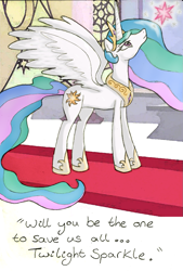 Size: 813x1203 | Tagged: safe, artist:dragonachu, princess celestia, alicorn, pony, crown, female, horn, mare, solo